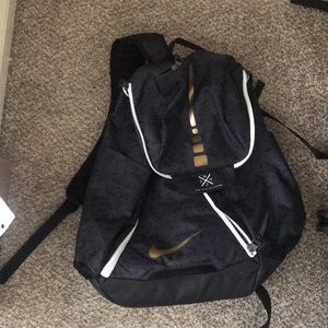 Black and gold bike bag